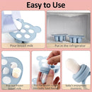 Silicone Baby Fruit Food Feeder & Mini Freezer Nibble Tray, Breastmilk Popsicle Molds for Baby Teething Relief, BPA Free Silicone Teething Toys Feeder for Safe Infant Self Feeding, Extra Food Pouches by TinyTreasures Baby Boutique