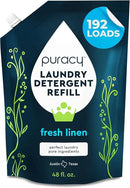 Puracy Laundry Detergent Refill - Enzyme-Powered Liquid Laundry Detergent Concentrate, Natural Laundry Detergent Seen on TikTok, Non-Toxic (Fresh Linen, 48 fl oz, 192 Loads) by CozyNest Decor