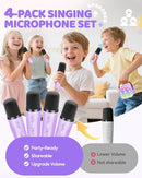 YLL Mini Karaoke Machine for Kids Adults: Portable Loud Speaker with 4 Wireless Microphones -Most Popular Birthday Party Gifts for Girls Boys 3, 4, 5, 6, 7, 8, 9, 10+ Year Old Toys(Purple) by TinyTreasures Baby Boutique