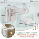 Upgraded Baby Proofing Cabinet Latches for Toddlers - 10 Pcs White Child Proof Cabinet Locks for Child Safety, Easy Set Up Child Locks for Cabinets and Drawers Security for Baby Proof Pantry by TinyTreasures Baby Boutique