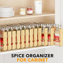 SpaceAid Bamboo Pull Out Spice Rack Organizer for Cabinet, Heavy Duty Slide Out Seasoning Kitchen Pantry Sliding Vertical Organization, 10.1" Wide, 4 Drawers(2" Wide), 2-Tier, Natural by CozyNest Decor