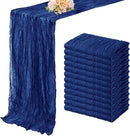 10FT 12 Pack Royal Blue Cheesecloth Table Runner 20 x 120 Inch Long Rustic Gauze Cheese Cloth Table Runner for Wedding Bridal Baby Shower Table Decorations Boho Fabric Sheer Birthday Party Table Decor by CozyNest Decor