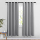 NICETOWN Blackout Silver Grey Living Room Curtains - Grommet Solid Thermal Insulated Sound Reducing Room Darkening Privacy Doorway Curtains for Bedroom (2 Panels, W52 x L78) by TinyTreasures Baby Boutique
