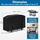 Flat Top Grill Cover for Members Mark Griddle,Waterproof Outdoor 36" Griddle Cover for Members Mark 4 Burner Grill, Heavy Duty Gas Burner Covers for Black Stone 36 Inch Cooking Station,74" W by GreenHaven Gardens