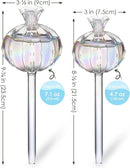 NiHome Cactus-Shaped Glass Plant Self-Watering Globes 6-Pack, Glass Waterer Stakes for Potted Plants, Automatic Mini Irrigation System, Adorable Gardening Tool (Iridescent, 3 Large + 3 Medium) by GreenHaven Gardens