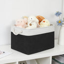 Bidtakay Black Storage Baskets for Shelves [3-pack] Collapsible Organizer Baskets for Laundry Storage 15 X 11 X 9.5 Inches Dog Toy Bins Fabric Storage Bins for Bedroom Home Storage by TinyTreasures Baby Boutique
