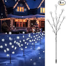 Brightown Snowflake Lights Outdoor Pathway, 8 Packs Lighted Branches Christmas Yard Decor, Small Tree With Lights, Twig Branch Outdoor Christmas Decorations, Pure White by GreenHaven Gardens