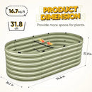 KING BIRD Raised Garden Bed Kit 2025 Upgraded Quick-Setup Galvanized Planter Garden Box Outdoor for Gardening, Vegetables, Flowers, 74x36x23 in, Olive Green by GreenHaven Gardens