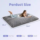 Hobestluk 3 in 1 Bean Bag Chair Giant Bean Bag Chairs Convertible Bean Bag Floor Cushion with Machine Washable Cover, Beanbag Chairs for Adult (Grey) by CozyNest Decor