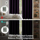 Simplebrand Ava Blackberry Short Blackout Curtains for Bedroom 54 Inches Long 2 Panels Set, Solid Thermal Insulated, Energy Saving Window Treatment Curtains Blackout Drapes, W40 x L54 Inch, Blackberry by TinyTreasures Baby Boutique