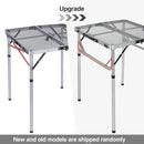 REDCAMP 24" Square Folding Grill Table for Outside, Lightweight Portable Metal Aluminum Outdoor Grill Table with Adjustable Height Legs, Great for Camping Picnic Cooking BBQ, Silver 2ft by GreenHaven Gardens