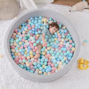 Foam Ball Pit, 47.2"x 13.8" Large Ball Pits for Toddlers, Soft Round Kiddie Baby Playpen Ball Pool for Kids, Ideal Gift for Babies Indoor and Outdoor Game, Grey, (Balls not Included) by TinyTreasures Baby Boutique