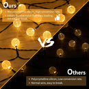 Solar String Lights Outdoor Waterproof, 2 Pack 60 LED 36.5 FT Each, Crystal Globe Lights with 8 Lighting Modes, Solar Powered Patio Lights for Garden Yard Porch Wedding Party Decor (Warm White) by GreenHaven Gardens