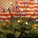 OZS 4pack Solar American Flag Lights - 4th of July Solar Garden Outdoor Waterproof Firefly Light for Memory Day, Independence Day, National Day Decoration (Red White Blue) by GreenHaven Gardens