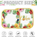 Grencian 200Pcs Hawaiian Luau Party Decorations Aloha Tropical Hibiscus Floral Luau Plates and Napkins Palm Leaf Tableware Sets for Summer Holiday Hawaiian Birthday Dinner Party Supplies Serves 50 by CozyNest Decor