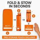 ONGUARD Waterproof Single and Double Stroller Bag for Airplane - Travel Stroller Cover for Air Travel and Storage - Gate Check Bag Backpack- Baby Airplane Essentials - Orange by TinyTreasures Baby Boutique