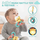 Orzbow Giraffe Teether Toy, Baby Teething Toys & Rattle Ligh-Up, Musical Baby Toy 3-6-12-18 Months, Easy to Grip Sensory Toys for Toddlers Bpa-Free, Boy Gir Birthdays Gift by TinyTreasures Baby Boutique