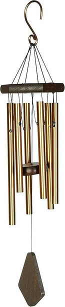 Nature’s Melody Premiere Grande Tunes Wind Chimes – Outdoor Windchime with 6 Tubes Tuned to E Pentatonic Scale, Rustproof Aluminum, Beech Wood & S Hook Hanger for Sympathy, Memorial Gift or Zen Garden by CozyNest Decor