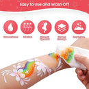 Pintada 42 Color Face Painting Kit for Kids - Non Toxic Water Activated Face Paint Palette With Stencils, Brush, Gems. For Carnival, Halloween, Costume Makeup and Any Creative Activity with Kids by TinyTreasures Baby Boutique