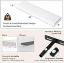 RICHFOCUS 40Inch Floating Shelves for Wall 2 Pack Shelves for Bedroom|Kitchen|Bathroom Wall Mounted Rustic Wood Floating Shelf with Invisible Brackets for Books|Storage|Decor, White