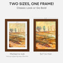 Homeforia 5x7 Brown Picture Frame, High End Dark Oak 5x7 Wooden Frames with Mat 4x6 Photo, 5 x 7 Walnut Wood Frame Matted to 4 x 6 Print, 7x5 Wall or Tabletop Frame, Tempered Glass, Wall Kit, Set of 1 by CozyNest Decor