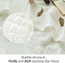 EMME Cotton Blanket Queen Size for Bed Soft Large Muslin Bed Bedspread 90"x90" Lightweight Breathable White Blanket All Season Gauze, White by CozyNest Decor