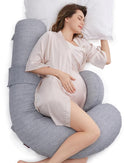 Momcozy Pregnancy Pillows, Original F Shaped, with Air Layer Cover, Grey by TinyTreasures Baby Boutique