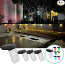 [4-pack] Outdoor solar lights, waterproof induction stair step lights, IP65 waterproof, automatically light up at dark, suitable for stairs, garden fences, flower bed decorations and terraces by GreenHaven Gardens