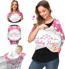 Baby Car Seat Stroller Cover Nursing Cover New Mom Breastfeeding Scarf Soft Stretchy Infant Carrier Cover Car Canopy Coverage by TinyTreasures Baby Boutique