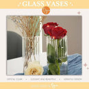 12pcs Glass Vase Cylinder Vases for Centerpieces Small Flower Glass Vases Bud Vases Home Decor Centerpiece Table Flower Vase Decorations for Office Beautification＆Holiday 6 Inch Tall