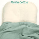 Hooyax Baby Lounger Cover 2 Pack - 100% Muslin Cotton Newborn Lounger Pillow Covers Only, Soft Breathable Infant Lounger Cover with Reinforced Stitching, Fits Most Standard Baby Loungers (Green Wheat) by TinyTreasures Baby Boutique