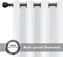 HolidayIdeas 4 Panels Linen Outdoor Curtains for Patio Waterproof White Curtains 84 Inch Length Set-Wide Curtains Weatherproof, Privacy, Textured for Pergola, Porch, Gazebo-110 Wide x 84" Long by CozyNest Decor