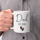 Personalized Picture & Name Baby Coming White Coffee Mug 11 Oz 15 Oz, Promoted To Dad EST. 2026 Accent Cup Gift For Pregnancy Announcement, Customized Coffee Cup New Dad/First Time Expecting Daddy by TinyTreasures Baby Boutique