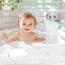 Baby Bath Toys, Magnetic Charging Music Bath Bubble Machine, Elephant Bubble Maker for Kids Ages 1-3 4-8, Toddler Bathtub Toy Gift for Boys and Girls (Grey) by TinyTreasures Baby Boutique