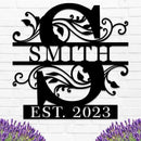 Custom Metal Name Sign | Personalized Metal Signs | Split Letter Monogram Wall Decor | Last Name Sign | Family Name Sign | Anniversary Wedding Gift | Outdoor Metal Art | Housewarming Gift by CozyNest Decor