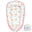 KISS GOLD Baby Lounger - Breathable Soft Cotton Cover Baby Lounger Nest, Babies Essentials Gifts, Portable Lounger for Baby Tummy Time Floor Playing Seated Support for Home and Travel by TinyTreasures Baby Boutique