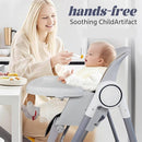 Multi Functional All in 1 Baby High Chair Swings for Infants Foldable Rocking 8 Level Height Adjustment Eco Friendly Washable PU Cushion Ultimate Baby Feeding Chair (Gray) by TinyTreasures Baby Boutique