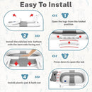 AVIDOR Baby Bathtub,Collapsible Bathtub for Newborn to Toddler,Durable Essential Infant Bath Tub,Portable Travel Baby Tub with Soft Cushion,No-Slip Hanging and Detachable(Grey) by TinyTreasures Baby Boutique