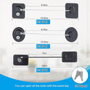 8 Pieces Refrigerator Locks for Children Adults with 10 Keys, Fridge Lock, Freezer Door Safety Cabinet Lock and Child Safety Cabinet Locks with Strong Adhesive (Black) by TinyTreasures Baby Boutique