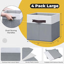 Criusia Fabric Storage Cubes - 13 Inch Large Storage Bins 4 Pack - Clothes Organizer Bins for Closet, Shelves, Cube Organizer/Cubby Collapsible Storage Baskets for Organizing Toys Blanket by TinyTreasures Baby Boutique