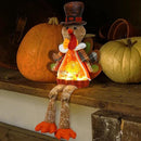 Lighted Christmas Doll, Plush Light Up Christmas Doll Toy Holiday Present, Battery Operated Xmas Gifts Winter Mantle Tabletop Decor (Brown Thanksgiving Turkey 16in) by CozyNest Decor