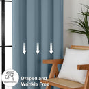 Simplebrand Ava Blackout Curtains for Patio 108 Inches Long 2 Panels Set, Solid Thermal Insulated Room Darkening Rod Pocket Window Treatment Curtains Blackout Drapes, W50 x L108 Inch, Stone Blue by TinyTreasures Baby Boutique