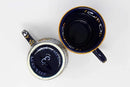Encantada Handmade Hand-Painted Authentic Mexican Pottery Mugs (2-Pack, Blue Helecho) by CozyNest Decor