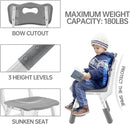 Kids Study Table and Chairs Set, Height Adjustable Toddler Table and Chair Set for Kids Ages 3-8, Graffiti Desktop (Grey) by CozyNest Decor