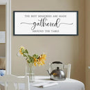 SRSZHIYUE The Best Memories Are Made Gathered Around The Table Sign Wall Decor Art 32"×12" for Kitchen Dining Room Large Wood Framed Wall Hanging (Black) by CozyNest Decor