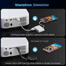 Portable Mini Projector with Electric Focus, NICPOW Full HD 1080P Projector, Bluetooth Movie Projector with Auto Keystone, Two-Way Bluetooth, Ideal for Indoor Outdoor Use, White by TinyTreasures Baby Boutique