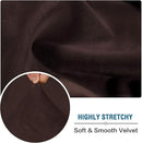 H.VERSAILTEX Velvet Stretch Couch Cushion Cover Plush Cushion Slipcover for Chair Loveseat Sofa Cushion Furniture Protector Seat Cushion Sofa Cover (2 Piece Large Sofa Cushion Covers, Brown) by CozyNest Decor