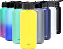 DRINCO Stainless Steel Water Bottle Spout Lid Vacuum Insulated Double Wall Water Bottle Wide Mouth (40oz 32oz 22oz 18oz 14oz) Leak Proof Keeps Cold or Hot (32 oz, 32oz Illuminating Yellow) by CozyNest Decor