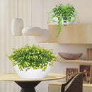 WOUSIWER 13 inch 2Pack Large Hanging Planters for Outdoor Indoor Plants with Drainage Holes and Chain, Round Hanging Flower Pots for Garden Home Porch Decor, White by CozyNest Decor