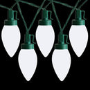 C9 Christmas Lights Outdoor 50 LED Cool White Strawberry 34.5ft Waterproof Xmas String Light for Garden Yard Home Party Holiday Christmas Tree Indoor Decoration(Cool White) by GreenHaven Gardens